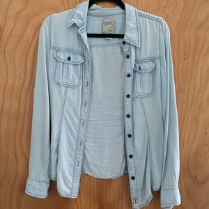 Guess denim button down